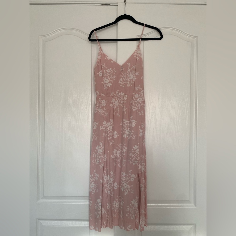 Pink and White Floral Dress